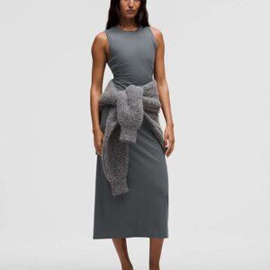 All Aligned Ribbed Midi Dress